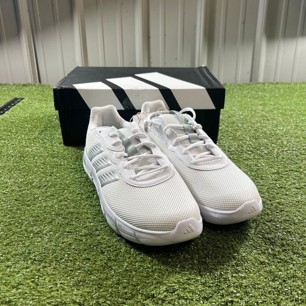 adidas Cloudfoam Flex Women's Size 11 White Silver Mint Running Sneakers JS4891